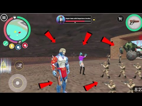 Rope Hero Vice Town - (Rope Hero With yourGirlfriend Arctica in power Cave) - AndroidGameplay HD