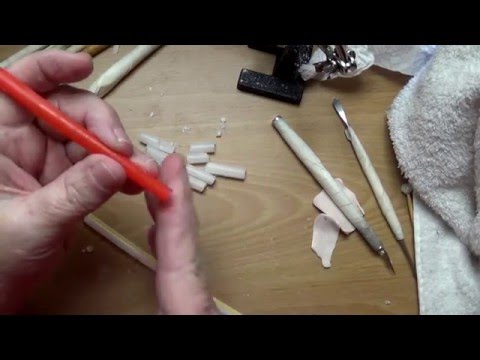 How to make wax core using plastic straws as a mold for ball jointed dolls