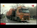 Aankomst vrachtwagens met wrakstukken MH17 bij vliegbasis Gilze Rijen.