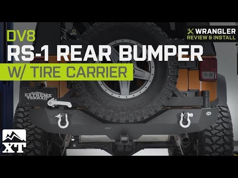 Jeep Wrangler JK DV8 RS-1 Rear Bumper w/ Tire Carrier & Tapered Bearing (2007-2018) Review & Install