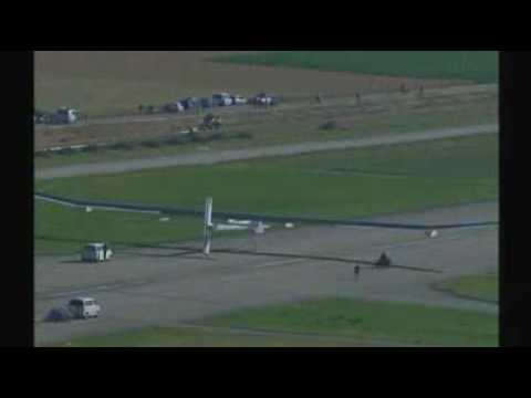 Solar plane completes 24-hour test flight.