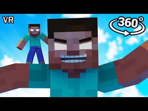 360° VR - Herobrine Funny Horror Minecraft Animation
