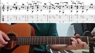 Jurassic Park Theme (John Williams) - Easy Fingerstyle Guitar Playthrough Tutorial Lesson With Tabs