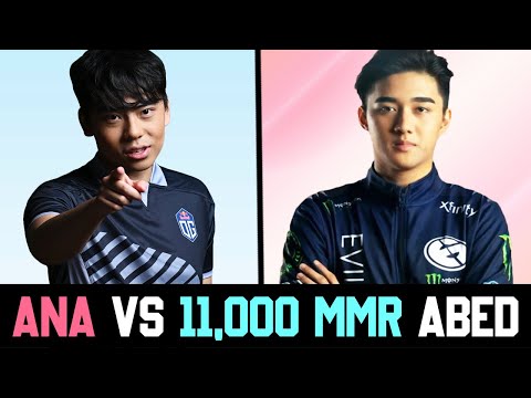 When TWO A-GOD Met in Normal Match! - ANA Last Pick "EMBER SPIRIT" vs 11,000 MMR ABED "QOP" DOTA 2