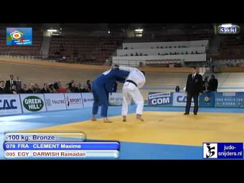 Judo 2010 World Cup Vienna: Maxime Clement (FRA) - Ramadan Darwish (EGY) [-100kg] bronze.