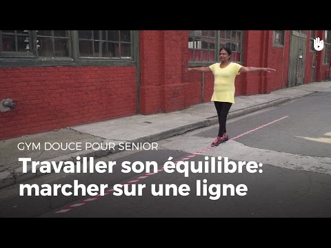 Exercice d'équilibre : marcher sur une ligne | Gym douce