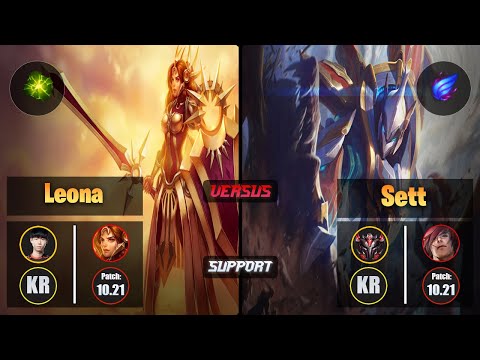 Lehends LEONA (Support) [Aftershock] VS SETT - Grandmaster KR Patch 10.21