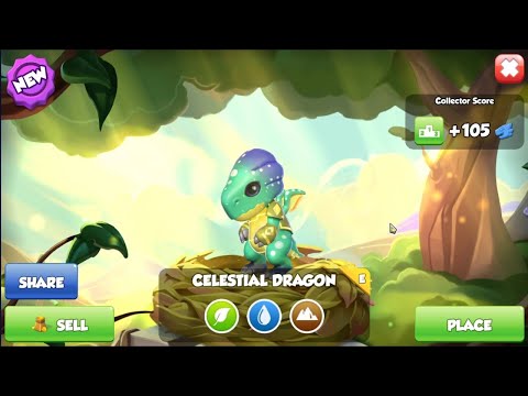 Hatched Celestial Dragon | Completed Arena Award Dragons Collection | Dragon Mania Legends