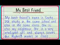 About My Best Friend Essay In English Essay On My Best Friend My Best Friend My Friend Essay