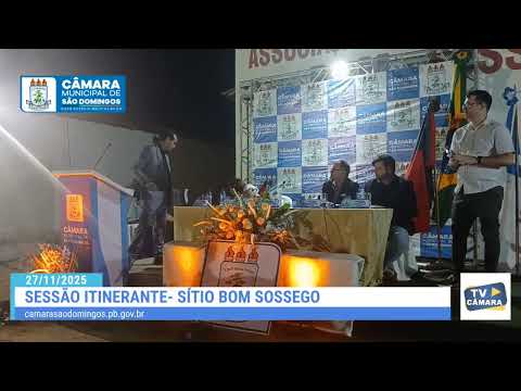 Transmissão ao vivo de Câmara Municipal de São Domingos-PB