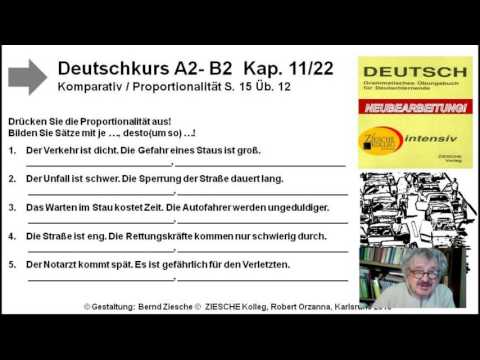 A2 B2 Komparativ  Proportionalität Kap 11, 22 Üb.12 Das Je und das Desto