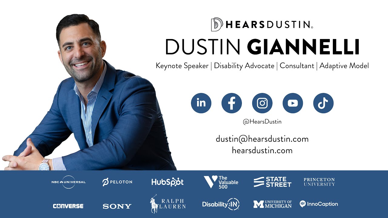 Promotional video thumbnail 3 for HearsDustin! A Profoundly Deaf Speaker!