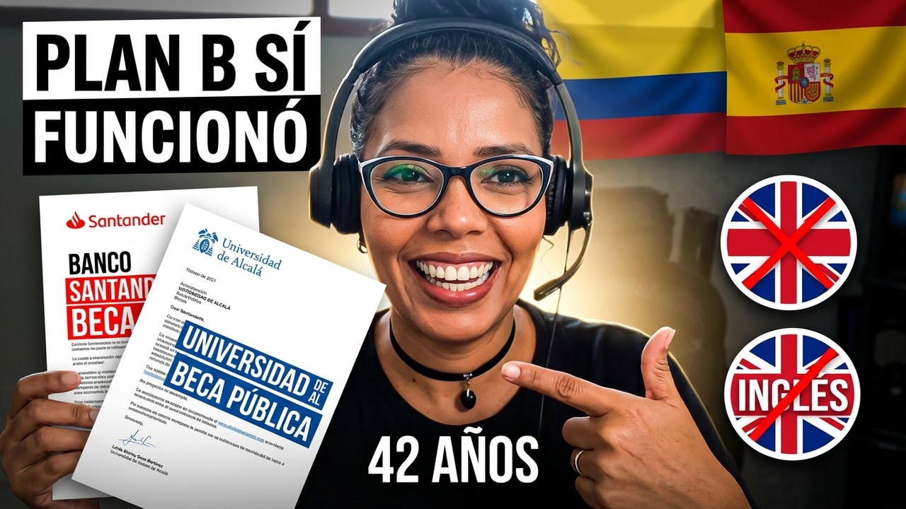 🇨🇴🇪🇸 Ganó 2 BECAS en España a los 42 Años (Sin Saber INGLÉS)