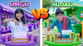 Download lagu DISTA JUALAN TAKJIL SERBA UNGU VS JUALAN SERBA HIJAU!! LOH KOK BENTUKNYA ANEH BANGET #viralvideo mp3