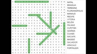 Encontre As Capitais Das Unidades Da Federação Brasileira No Caça-palavras