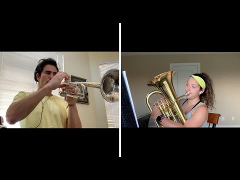 Music with Maria #5: Hungarian Dances No. 5 Brahms Trumpet Euphonium Duet