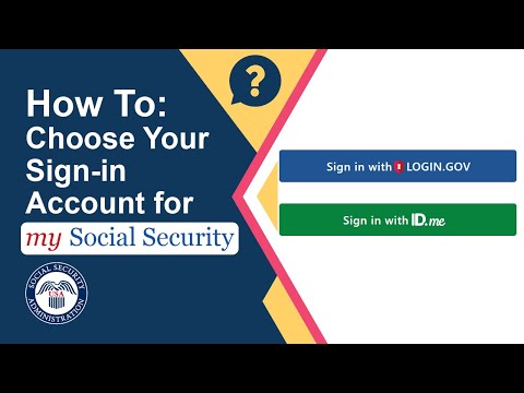 How to Choose Your Sign-in Account for "my Social Security"
