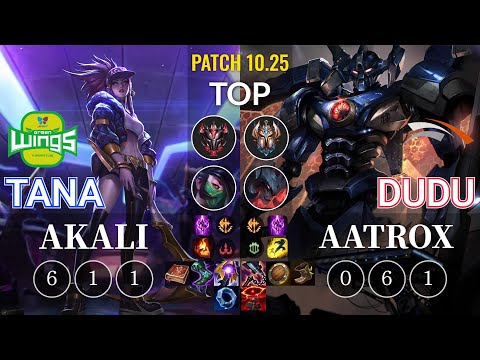 JAG TaNa Akali vs HLE DuDu Aatrox Top - KR Patch 10.25