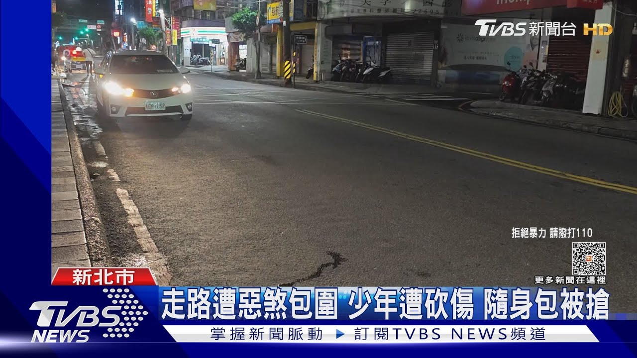 走路遭惡煞包圍！少年遭砍傷　隨身包被搶