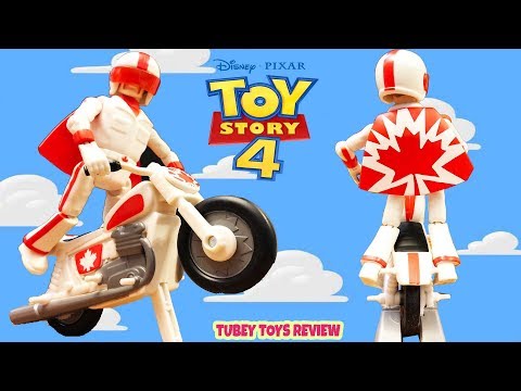 New Toy Story 4 Toys Duke Caboom Poseable Stuntman Action Figure Set Unboxing Tubey Toys Review