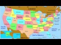 50 States  and Capitals  of the United States of America | Learn geographic regions of the USA map