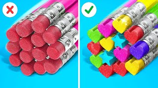Download lagu AWESOME SCHOOL HACKS FROM TIK TOK || Back to School! Cool Crafts and School DIY Ideas by 123 GO! mp3