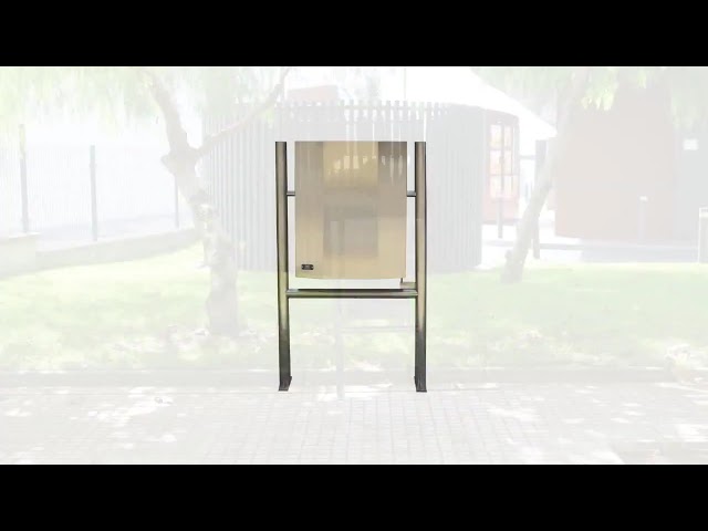 Vídeo relacionado con ADO - Papelera Circular de hierro para comunidades de vecinos, parques y jardines. Papelera basculante