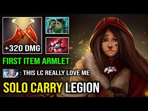 BEAUTIFUL SOLO KILL LEGION +320 Dmg First Item Armlet No Need Blade Mail with Nonstop 1v1 Duel DotA
