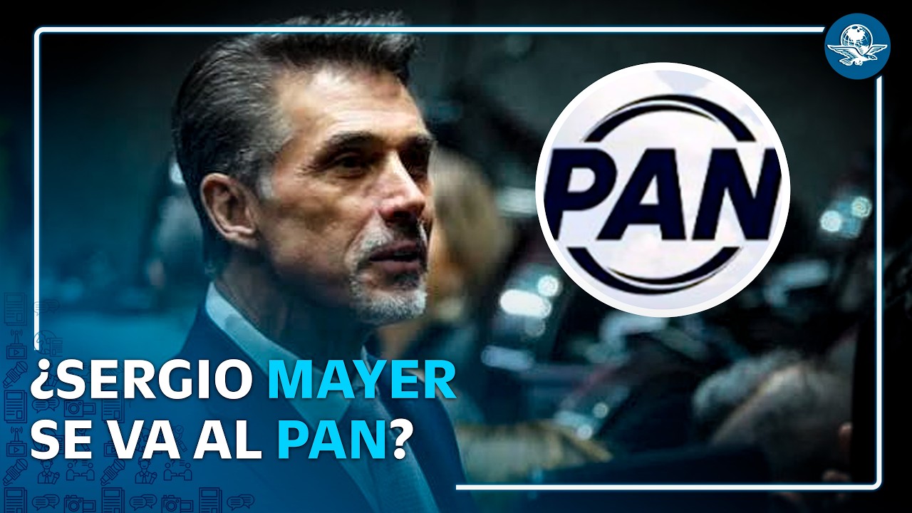 ¿Sergio Mayer cambia corbata guinda de Morena por azul del PAN?