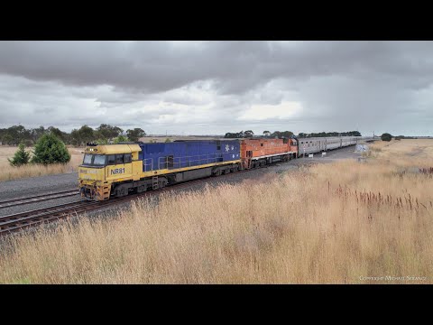 JBRE 2TA8 Great Southern Luxury Passenger Train NR81 & NR31 (1/2/2023) - PoathTV Australian Railways
