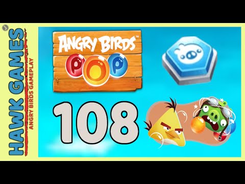 Angry Birds Stella POP Bubble Shooter Level 108 - Walkthrough, No Boosters