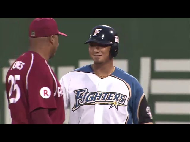 【1回表】ファイターズ中田もタイムリー!! 陽の激走も光り2-0と先制!! 2014/8/20 F-E