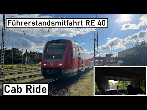 Cab Ride RE 40 German Train Driver | Schwandorf - Regensburg Hbf