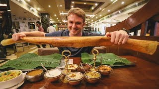 Hyderabad&#39;s BIGGEST DOSA IN INDIA! | South Indian Food Challenge