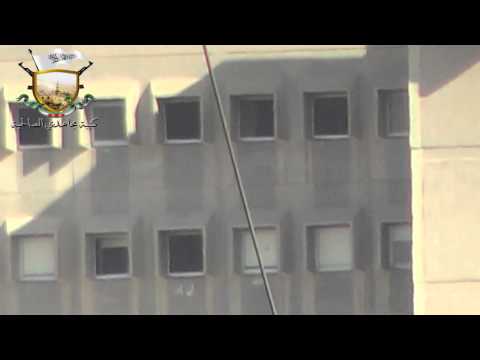 استهداف قناصي كتيبة مجاهدي الصالحية قوات النظام والشبيحة في مشفى تشرين العسكري في مدينة دمشق