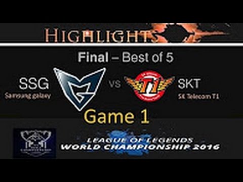 SKT vs SSG Highlights Game 1   LOL World Championship 2016 Finals   SKT vs Samsung