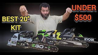 Best 2024 20" cordless chainsaw kits under $500 compare