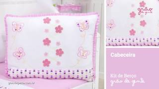 Kit Berço Borboleta Rosa | Ref: 62488