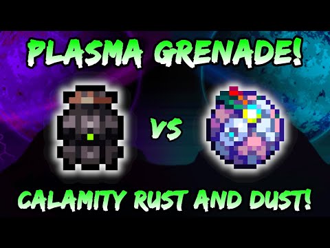 Plasma Grenade vs Supernova! Terraria Calamity Rust & Dust Draedon's Arsenal Rogue - 1.4.5 Update!