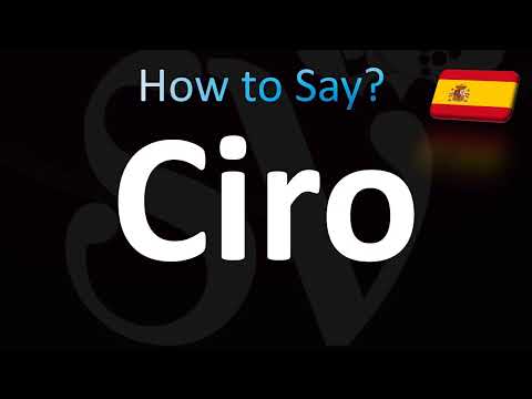 How to Pronounce ''Ciro'' Correctly! (Spanish)
