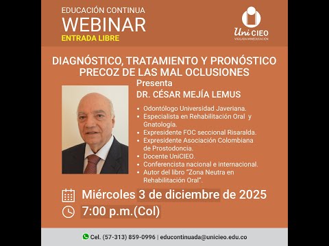 Webinar – Diagnóstico y pronóstico precoz de maloclusiones