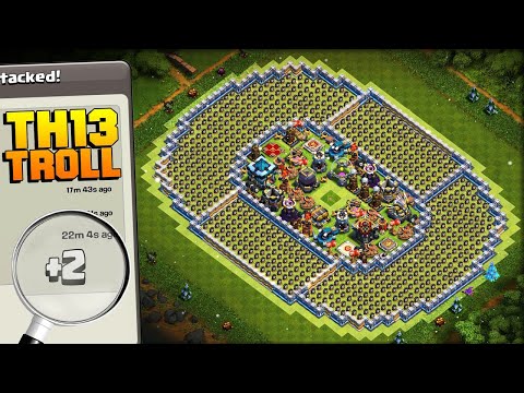 Phenomenal TH13 Troll Base | The Colosseum | NEW UPDATE FUNNY Titan League TROLLING | Clash of Clans