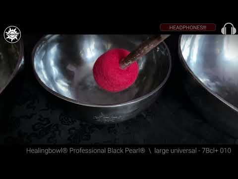 Набор 7 поющих чаш Healingbowl® Professional Black Pearl® Classic Plus 21,4 - 28,8 см - видео