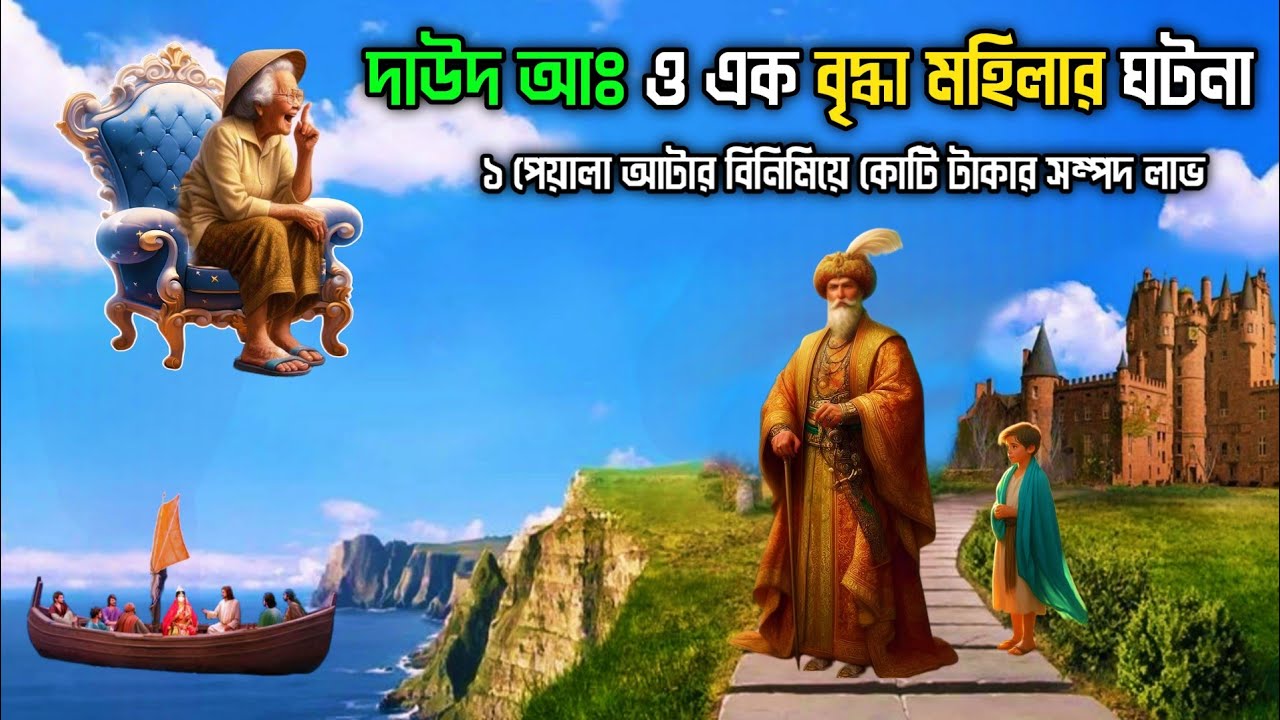 দাউদ আঃ ও এক বৃদ্ধা মহিলার বিস্ময়কর ঘটনা || ১ পেয়ালা আটার বিনিময়ে কোটি টাকার সম্পদ লাভ