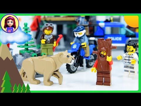 Lego City Mountain Police Headquarters Build the Cops & Robbers Vehicles Review Kids Toys