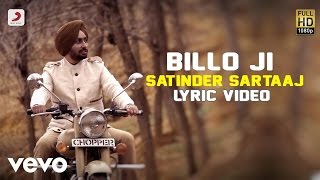 Satinder Sartaaj - Billo Ji | Rangrez | Lyric Video - YouTube