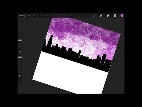 How to make a city skyline in Procreate  /tutorial