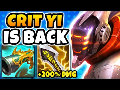 So I think New Season Crit Master Yi might be a little broken right now... (ONE SHOT ENEMIES)