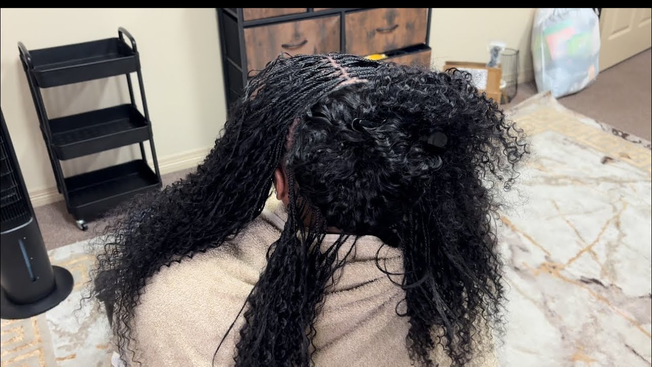 Micro braids with sew in the back (Human  hair)