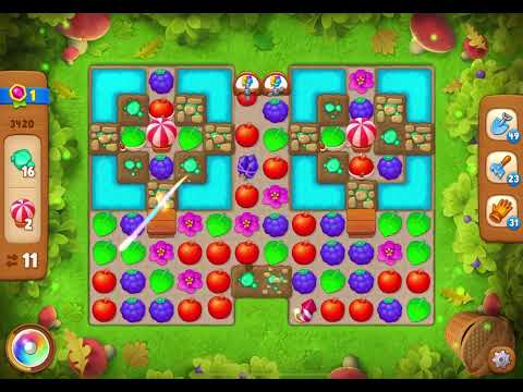 GardenScapes Level 3420 no boosters (19 moves)